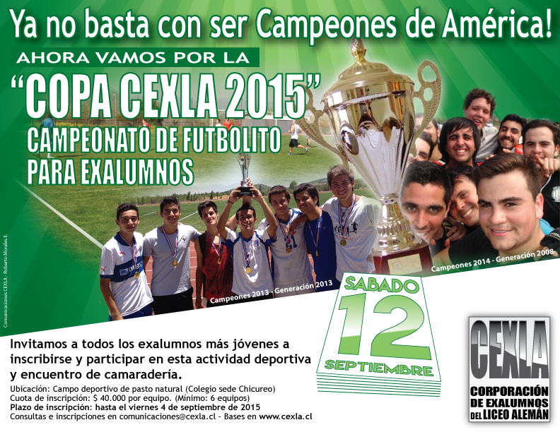 Campeonato de Futbolito para Exalumnos  “Copa Cexla 2014”